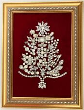 Vintage Rhinestone Jeweled Christmas Tree Framed picture