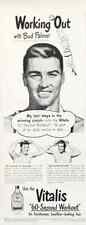 1949 Vitalis Hair Tonic PRINT AD 60 Second Workout Basketballer Bud Palmer picture