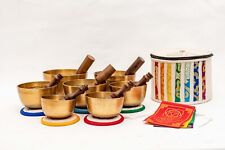 Experience the Magic of Tibetan Hand-Beaten Singing Bowls - Complete 7 Chakra picture