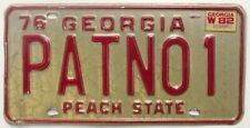 PATNO 1 Vintage Georgia 1976 1982 Personalized Vanity License Plate picture