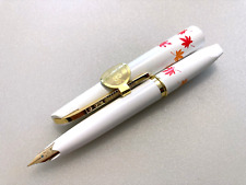 PLATINUM pocket 18K   F   1970's metal white axis fountain pen  NEW  from JAPAN picture