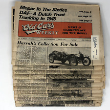 Lot of 12 Old Cars Weekly News and Marketplace 1981 Iola WI Harrah's Collection picture