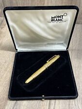 MONTBLANC 146 SOLITAIRE GOLD PLATED BARLEYCORN FOUNTAIN PEN picture