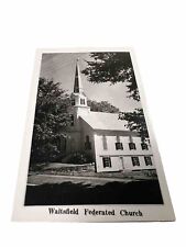 Federated Church, Waitsfield, Vermont - Vintage Real Photo Postcard (RPPC) B&W. picture