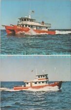 Montauk LI NY - HEL-CAT FISHING FLEET - c1950s Chrome Postcard picture