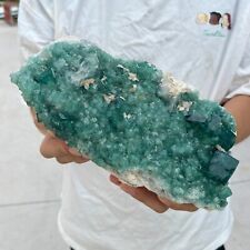 5.2lb NATURAL Green Cube FLUORITE Quartz Crystal Cluster Mineral Specimen picture