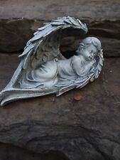 Baby Angel in Wings Resin Stone Garden or Home Decor, Garden Statue Angel picture