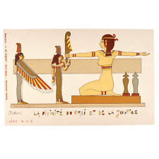 Goddess Maat Truth Justice Postcard c1905 Ancient Egypt Illustration Art C3453 picture