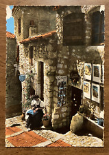 Vintage Cote D'Azur Eze Village L'Echoppe du Potier Rue Principale Postcard picture