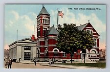 Oshkosh WI-Wisconsin, United States Post Office, Antique, Vintage Postcard picture