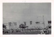 Old Photo Snapshot Marching Band And Majorettes Parade Vintage Portrait 3A9 picture