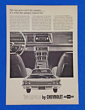 1966 CHEVY IMPALA ORIGINAL PRINT AD CLASSIC CHEVROLET 427-cu.-in. V-8 (LOT B/W) picture