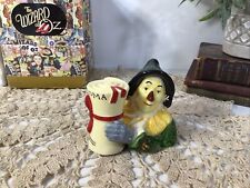 Wizard Of Oz Scarecrow & Diploma Magnetic Salt & Pepper Set In Original Box~NICE picture