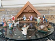 Vintage Chalkware Plaster Nativity Scene Figurines ONLY Italy 19 Pieces picture