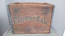 VINTAGE CLOVERDALE GINGER ALE, Baltimore MD WOOD BOX SODA ADVERTISING CRATE picture