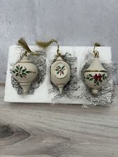 lenox tree ornament Set :  Holiday traditions. Set Of 3 picture