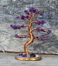 GEMSTONE BONSAI TREE - Handmade, amethyst for luck and prosperity picture