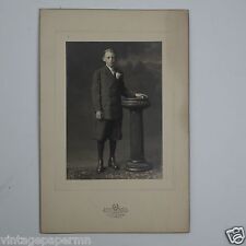Antique B&W Photograph Portrait - Distinguished Boy Young Man in Knickers picture