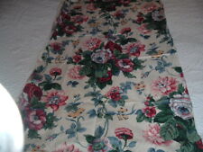 Vtg 80s Waverly Schumacher Peace & Roses Pinks Blues Remnant Fabric 50x25 #PB15 picture