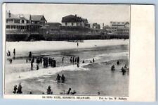 Pre-1907 REHOBOTH BEACH DELAWARE BATHING SCENE BOARDWALK RAFFERTY POSTCARD picture