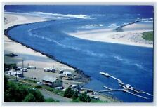 Rockaway Oregon OR Postcard Aerial View Of Jetty Fishery c1950s Unposted Vintage picture