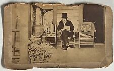 Antique US President General Ulysses S Grant Cabinet Card Exhibit Photograph 80s picture