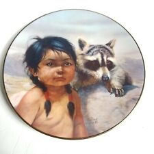 Vtg Plate 1986 Dark Eyed Friends Pride of America's Indians Gregory Perillo picture