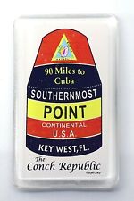 Key West Southernmost Point Acrylic Small Fridge Souvenir Magnet  2.25