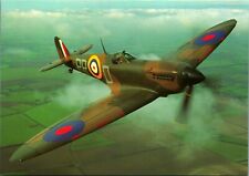 Spitfire Mk1a Fighter Plane UNP Continental Size Postcard picture