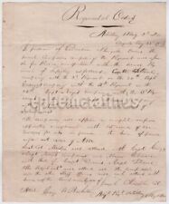 Georgia Militia Artillery Regiment Antique Parade Orders Military Letter 1815 picture