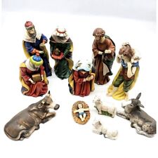 VTG Nativity  Set - HollyTree - 11 O’Well China Figurines Christmas Jesus picture