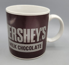 HERSHEY'S  MILK CHOCOLATE Coffee Cup Mug Brown White Silver picture