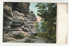 1908 Postcard Devils Nose Starved Rock LaSalle County Illinois Men in Suits Hats picture