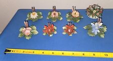 8 Capodimonte porcelain Flowers Roses & More, Made In Italy picture