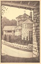 Vintage Postcard Old Brick House View Plant Box Ephraim Door County Wisconsin picture
