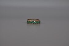 Old Pawn  Navajo Silver Ring - Turquoise Size 10 picture