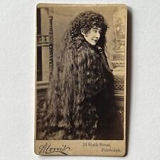 Antique CDV Photograph Beautiful Woman Long Hair Circus Odd Naomi Sutherland picture