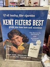 Vintage Antique 1950-60s General Store Display Sign Kent Cigarettes 24”x18” picture