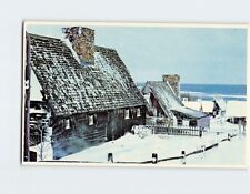Postcard A Cold Winter Scene in Plimoth Plantation Plymouth Massachusetts USA picture
