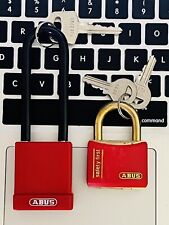 2 X Abus Padlocks LOTO And Marine With Keys Locksport  picture