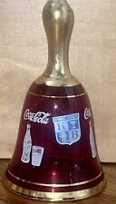 Vintage Coca-Cola Red/Gold Glass Bell an Original Creation by KB Italy  Coke picture