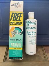 Vintage Very Rare Jhirmack Nutri-Body Extra Body Shampoo 15oz NIB 25% More picture