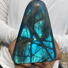 1.3lb Natural Flash Labradorite Quartz Crystal Freeform rough Mineral Healing picture