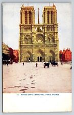 Notre Dame Cathedral, Carriages, Paris, France Postcard PAR031 picture