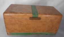 Vintage Benson And Hedges Art Deco Wooden Cigarette Box With Bakelite Handle  picture