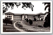Balboa CZ Administration Building Panama Canal Black White Street View Postcard picture