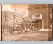 c1910 EARLY Fire Truck At Station Firemen Conneaut Ohio OH RPPC Photo Postcard picture