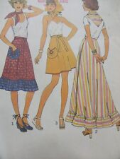 Vtg 60's Simplicity 6974 BACK-WRAP SKIRT 3 LENGTHS Sewing Pattern Women UNCUT picture