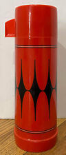 Retro Vintage Aladdin's Vanguard Thermos Bottle Quart Red & Black Diamond picture