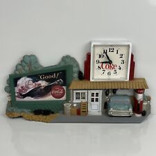 Vtg 1990 22” Coca-Cola Wall Clock Coke Sign Route 66 Gas Station 3130, Working picture